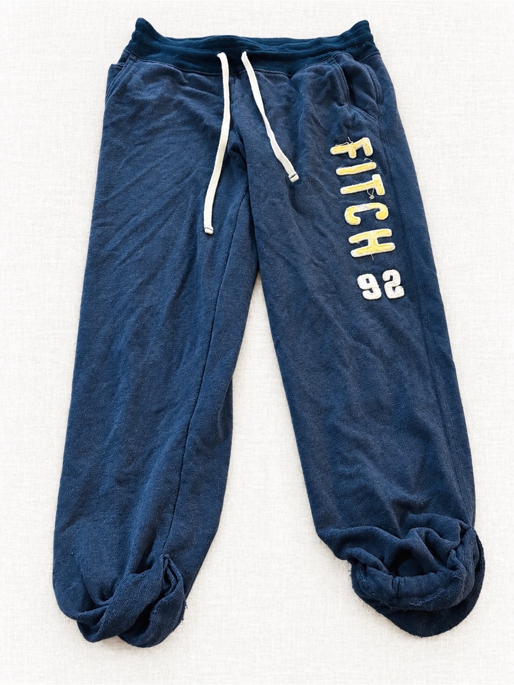 Abercrombie & Fitch Fitch 92 Navy Sweatpants Joggers Size M Varsity Y2K